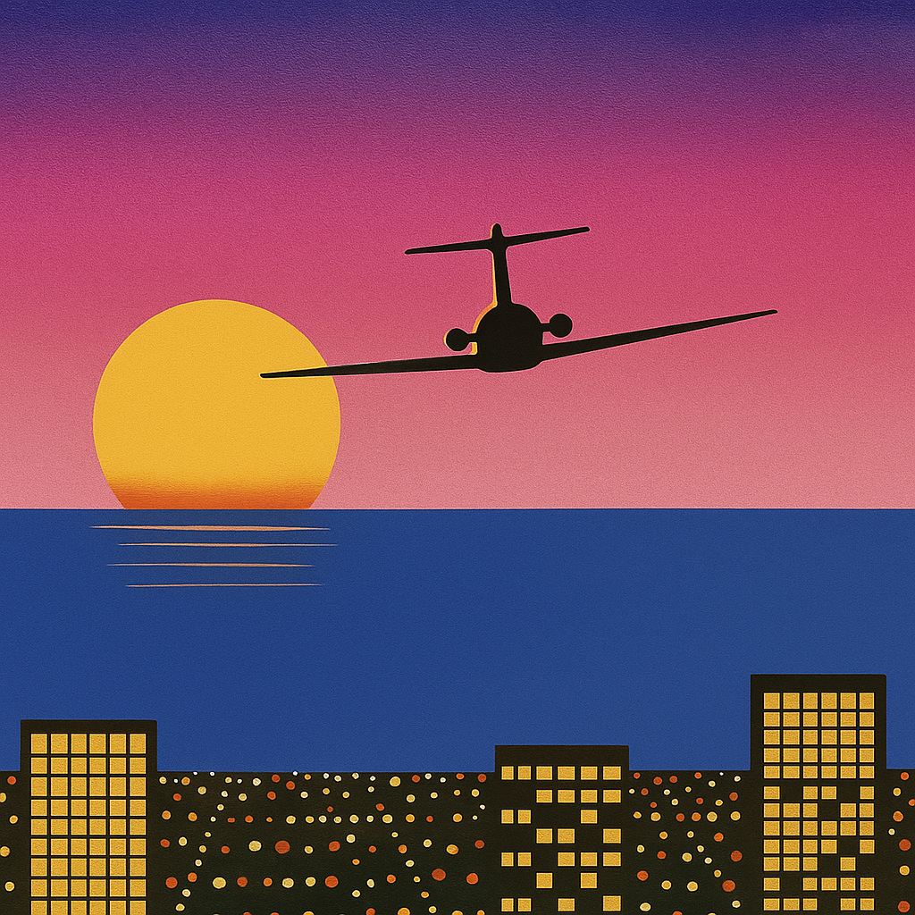 Flugzeug Horizont - Malen nach Zahlen - für Erwachsene & Kinder - 40cm x 50cm