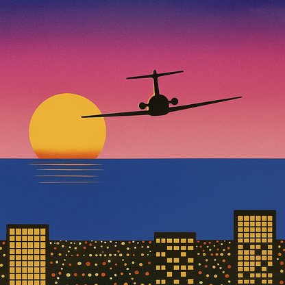 Flugzeug Horizont - Malen nach Zahlen - für Erwachsene & Kinder - 40cm x 50cm