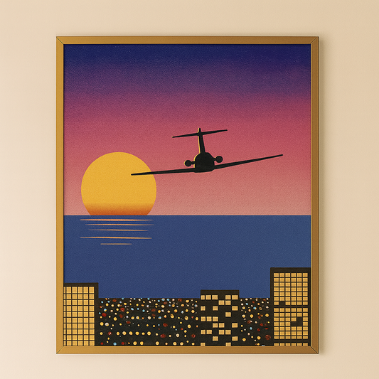 Flugzeug Horizont - Malen nach Zahlen - für Erwachsene & Kinder - 40cm x 50cm