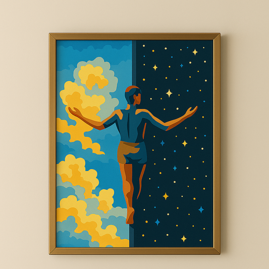 Tag und Nacht - Malen nach Zahlen - für Erwachsene & Kinder - 40cm x 50cm