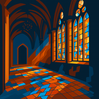 Fensterschimmern - Malen nach Zahlen - für Erwachsene & Kinder - 40cm x 50cm