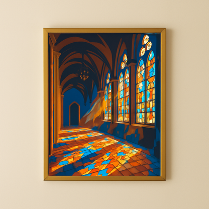 Fensterschimmern - Malen nach Zahlen - für Erwachsene & Kinder - 40cm x 50cm