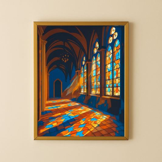 Fensterschimmern - Malen nach Zahlen - für Erwachsene & Kinder - 40cm x 50cm