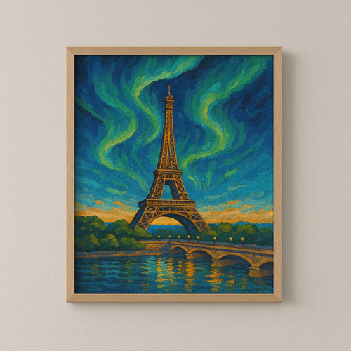 Eiffelturm - Malen nach Zahlen - für Erwachsene & Kinder - 40cm x 50cm